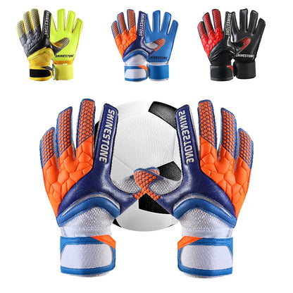 Shinestone Kids Adults Size Soccer Goalkeeper Gloves Professional Thick Latex Football Goalkeeper Gloves With Finger Protection