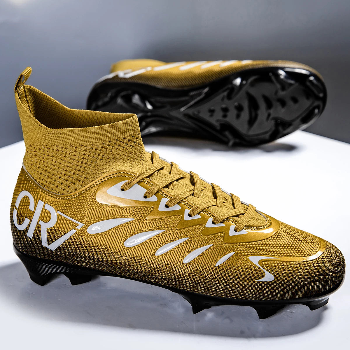 Men's Sports Football Shoes Fg/Ag Long Nail Adult Artificial Grassland Durable Training Specific Shoes High-Tops Non Slip Shoes