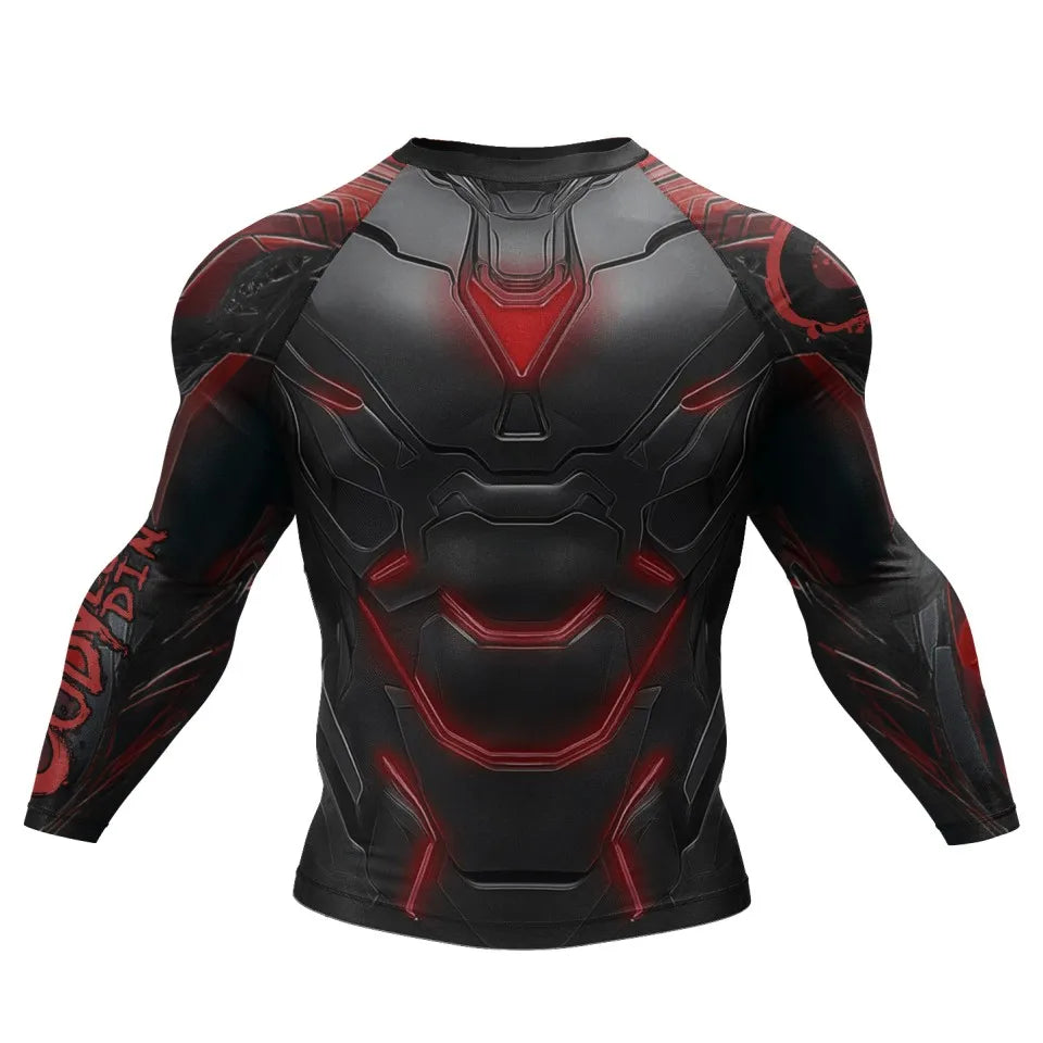 MMA Rash Guard T-shirt Rashguard For Men BJJ Jiu Jitsu & Kickboxing Compression Shirts Sport Boxing Fightwear for Muay Thai Tops