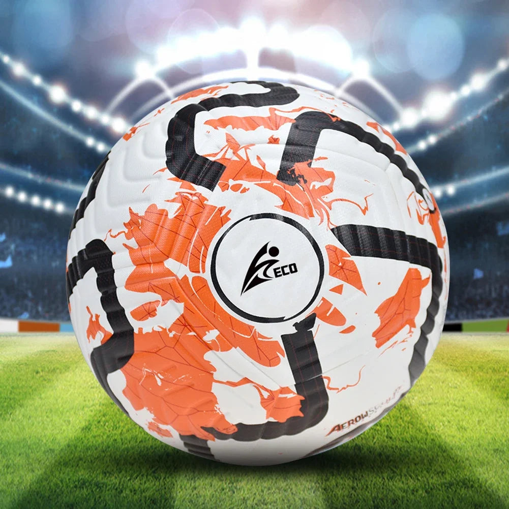 Professional Soccer Balls Size 5 Football Ball Leather Machine-stitched Soccer Ball for Children Adults Outdoor Sport Training