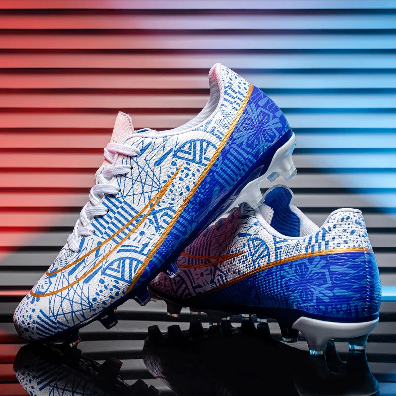 Low-cut football shoes with long studs for adults, men and women, sports anti-skid wear-resistant competition training shoes