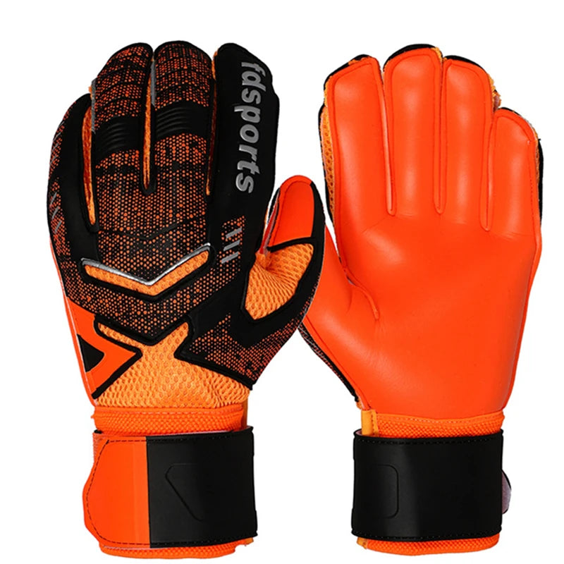Professional Goalkeeper Gloves Men Women Kids Football Soccer Goalie Gloves 4mm Non-slip Thicken Latex Glove 5 Finger Save Guard