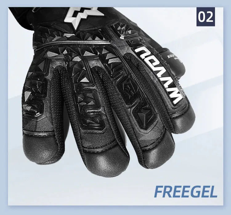 WVVOU Soccer Goalie Gloves for Adults and Youth, High Performance Goalkeeper Gloves with 5 Detachable Finger Saves