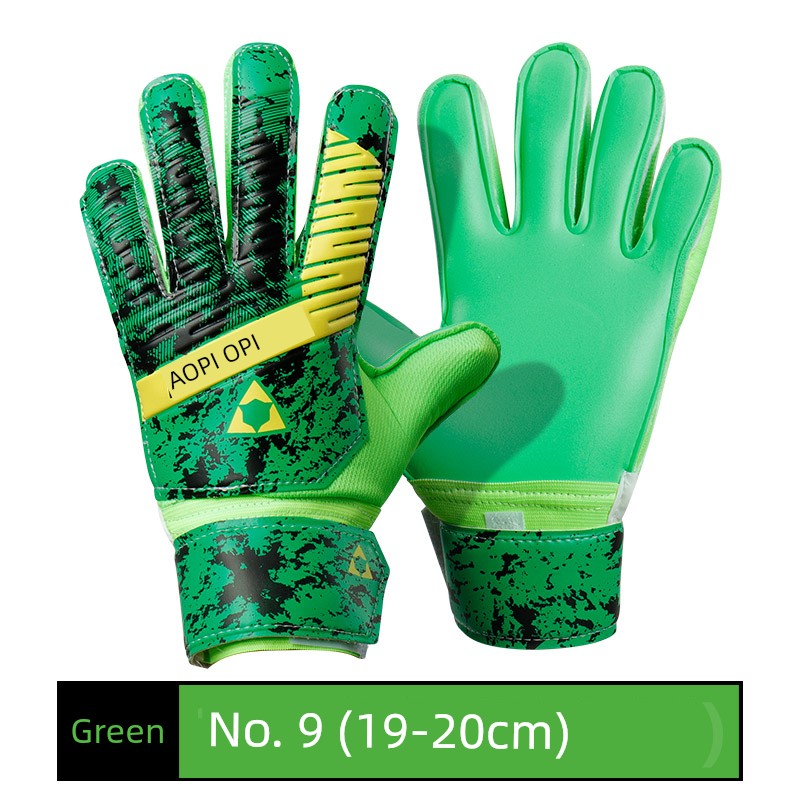 Football Goalkeeper Gloves Goalkeeper Adult and Children Professional Finger Guard Thickened Latex Non Slip Abrasion Resistant Gantry Gloves
