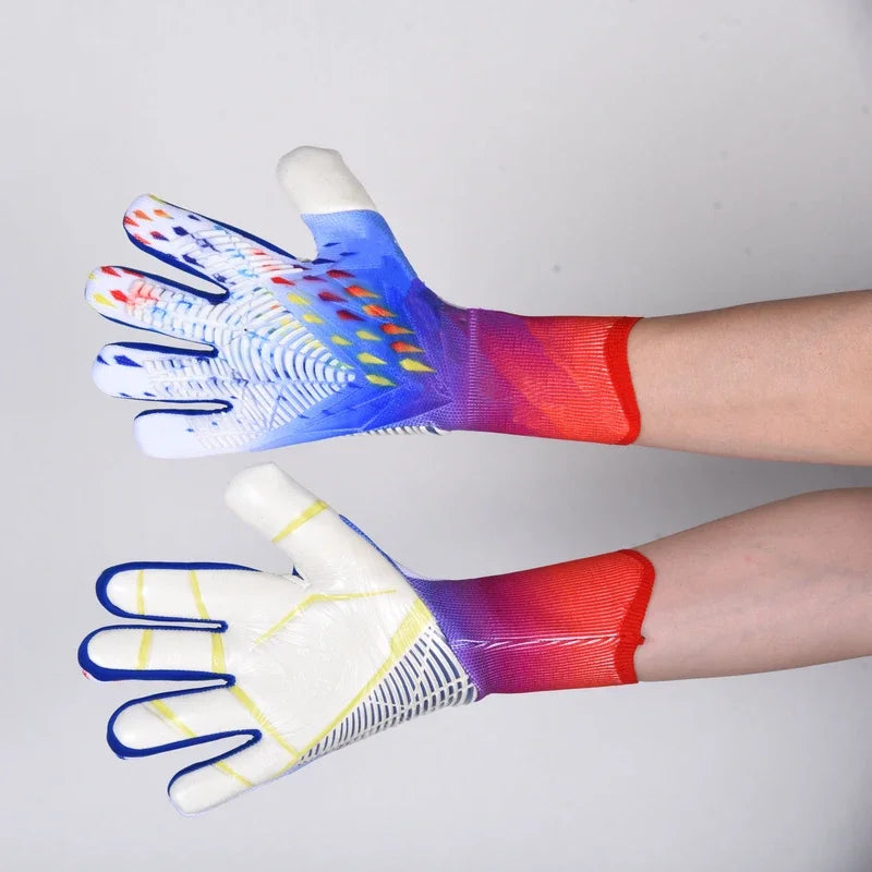 ROXXANA Kids Adults Goalkeeper Gloves Goalie Gloves Thicken Latex Football Soccer Anti-Slip Soccer Breathable Children Goalie
