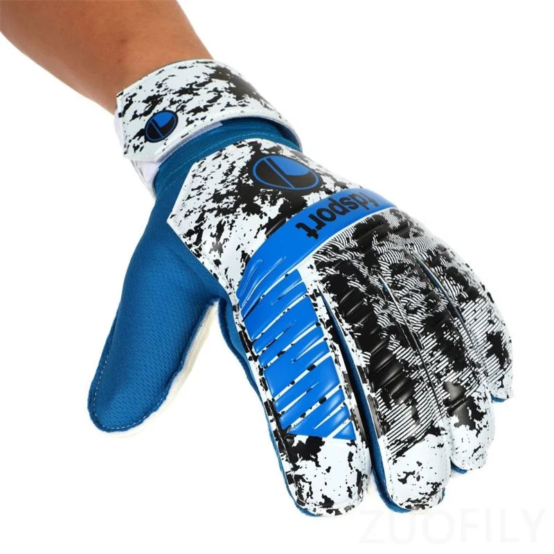 Childs Soccer Goalkeeper Gloves Teens Latex Thickened Protection Goalkeeper Gloves Football Goalie Non-slip Gloves for Training