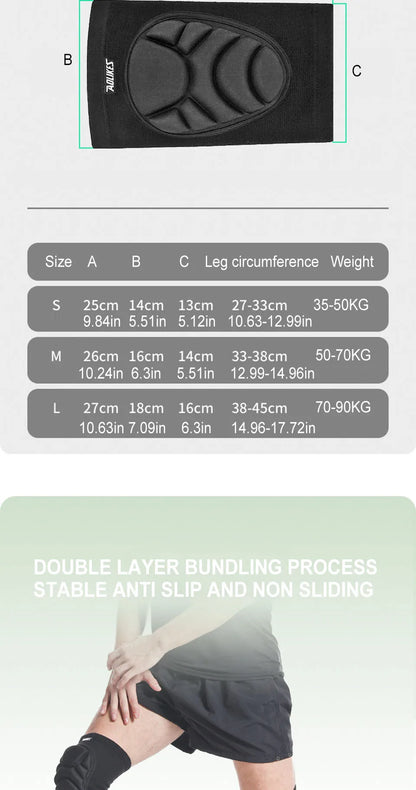 AOLIKES 1 Pair Knee Pads, Anti-Slip Collision Avoidance Kneepads with Thick EVA Foam, for Volleyball, Football Dance Knee Sleeve