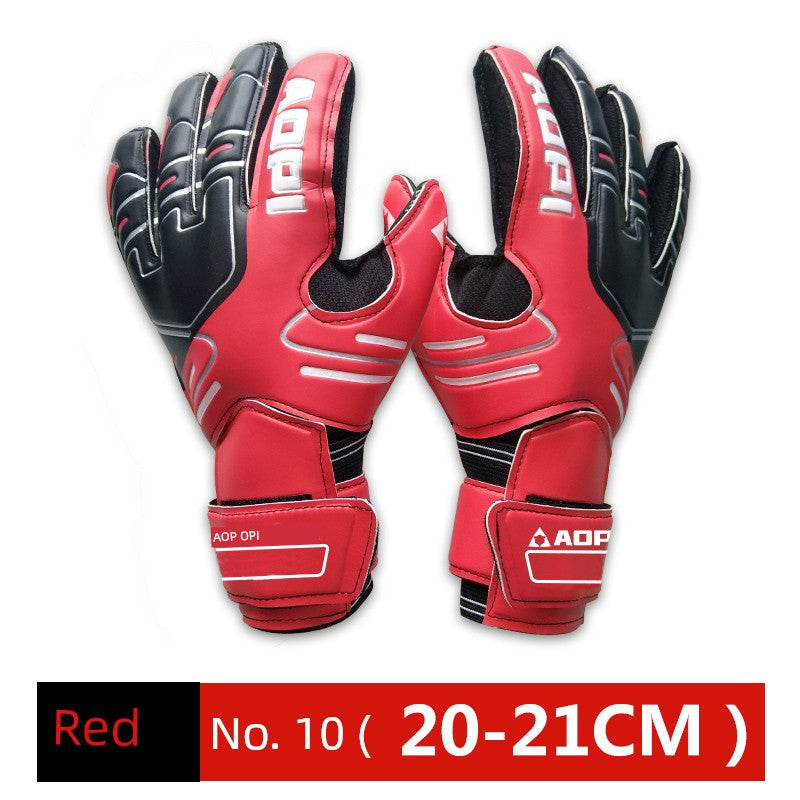 Football Goalkeeper Gloves Goalkeeper Adult and Children Professional Finger Guard Thickened Latex Non Slip Abrasion Resistant Gantry Gloves