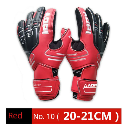 Football Goalkeeper Gloves Goalkeeper Adult and Children Professional Finger Guard Thickened Latex Non Slip Abrasion Resistant Gantry Gloves