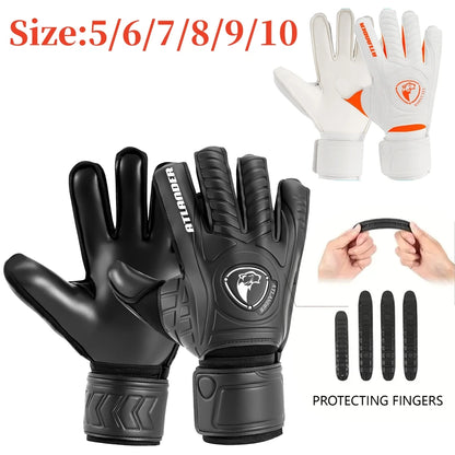 Kids Adult Fingersave Goalkeeper Gloves Football Wrist Strap Latex Finger Save Guard Protection Soccer Strong Grip Goalie Glove