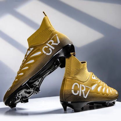 Men's Sports Football Shoes Fg/Ag Long Nail Adult Artificial Grassland Durable Training Specific Shoes High-Tops Non Slip Shoes