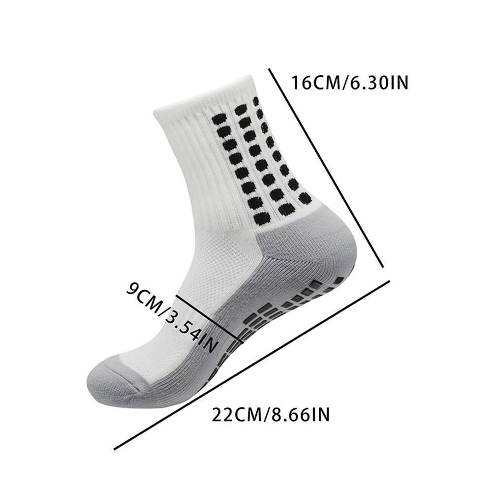 4PCS Set Non-Slip Viscose Football Socks with Drawstring Bag for Men & Women Outdoor Sports Running Basketball Leg Bandage