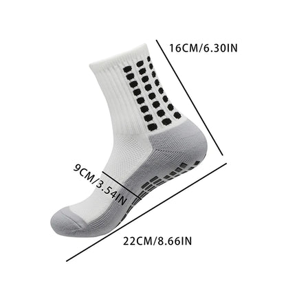 4PCS Set Non-Slip Viscose Football Socks with Drawstring Bag for Men & Women Outdoor Sports Running Basketball Leg Bandage