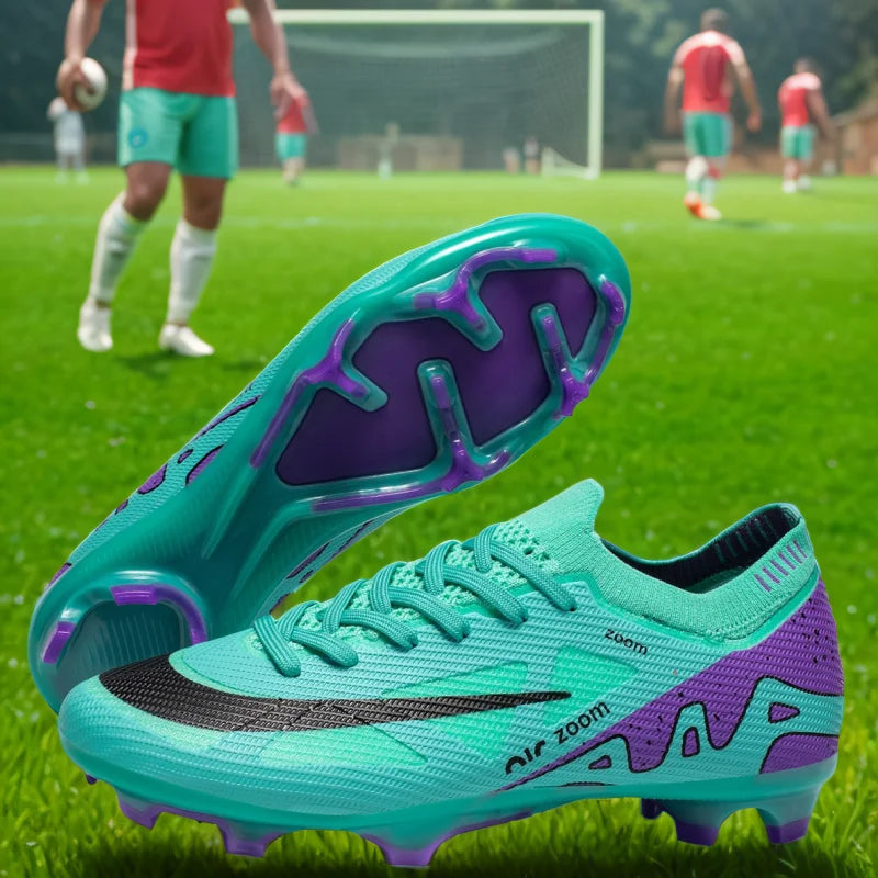 Men's professional football shoes with long spikes, AG/FG outdoor sports training shoes, entertainment games, artificial turf