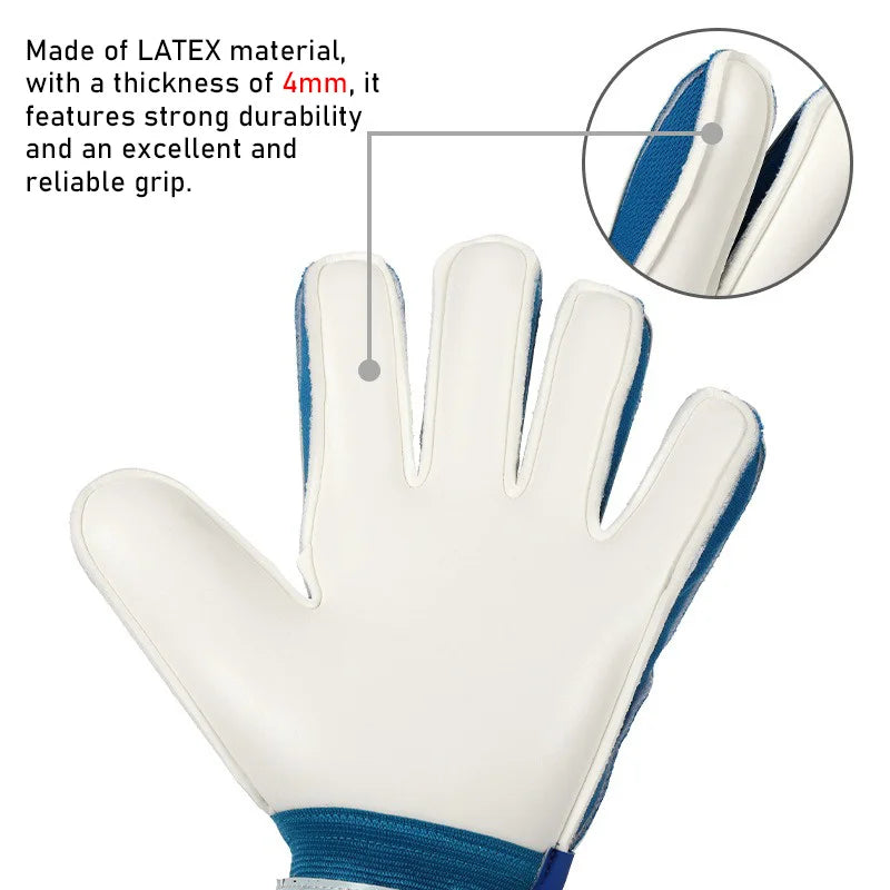 Childs Soccer Goalkeeper Gloves Teens Latex Thickened Protection Goalkeeper Gloves Football Goalie Non-slip Gloves for Training
