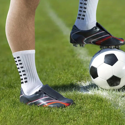 3 Pairs Set Men Grip Soccer Socks and Knee Pads Calf Sleeves Adult Youth Non Slip Leg Shin Guards for Basketball Football Sports