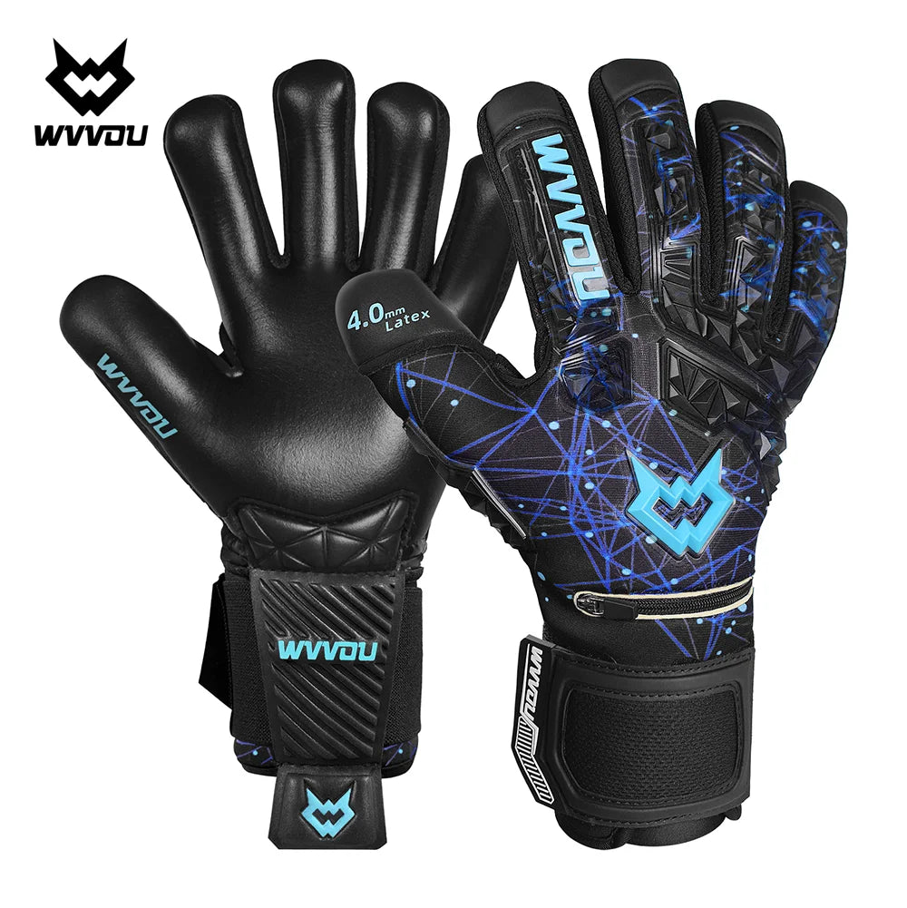 WVVOU Soccer Goalie Gloves for Adults and Youth, High Performance Goalkeeper Gloves with 5 Detachable Finger Saves