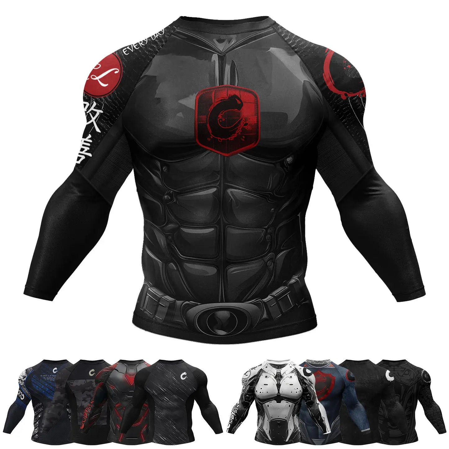 MMA Rash Guard T-shirt Rashguard For Men BJJ Jiu Jitsu & Kickboxing Compression Shirts Sport Boxing Fightwear for Muay Thai Tops