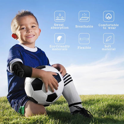 1Pair Thick Sponge Knee & Elbow Pads for Kids/Youth - Heavy-Duty Protective Gear for Basketball - Non-Slip Breathable Design